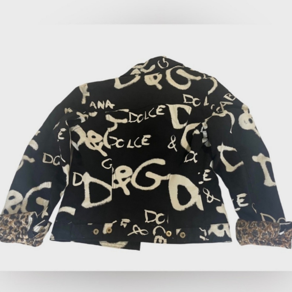 Dolce & Gabbana Amazing/Stylish Vintage Denim Graffiti Jacket - Picture 5 of 10